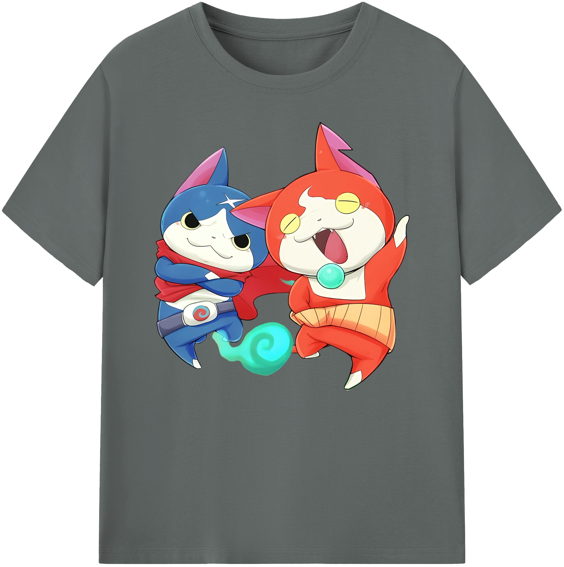 （画像用） 妖怪ウォッチ Yo-kai Watch 綿100％ メンズ半袖Tシャツ｜肌触りやわらか＆通気性